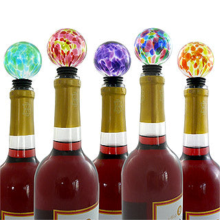 glass wine bottles with stoppers Henrietta Glass: Wine Stoppers – Iowa Artisans Gallery