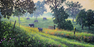 Hans Eric Olson: "Misty Morning" Oil Painting