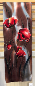 Copy of Joanna Alot: Scarf "Poppies on Brown"
