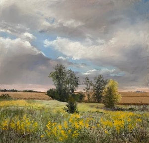 Marcia Wegman: "Iowa: Goldenrod In Fall" Framed Pastel