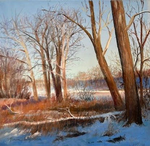Marcia Wegman: "Iowa: Winter Woods" Framed Pastel