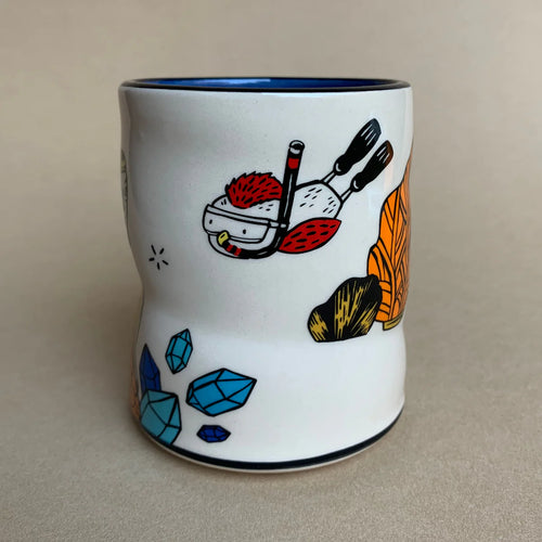 The Bowl Maker: Lucky Snorkeling Chicken w/Mermaid Cup - Large