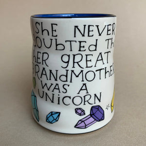 The Bowl Maker: Grandma Unicorn Spark Cup - Extra Large