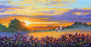 Hans Eric Olson: "Amana Sunrise" oil painting