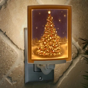 The Porcelain Garden: Christmas Tree Curved Color Night Light