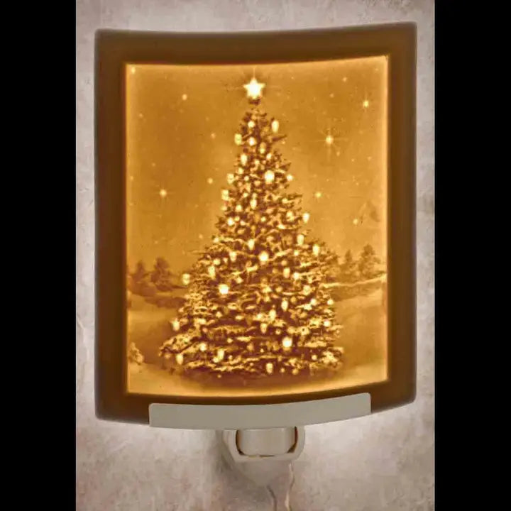 The Porcelain Garden: Christmas Tree Curved Night Light