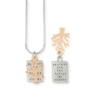 Kathy Bransfield: Pendant with Chain - Friends Are Family
