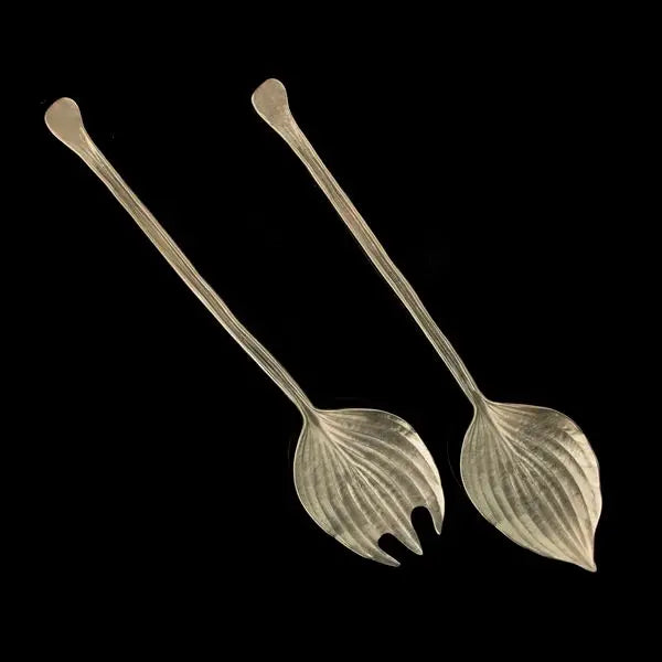 Michael Michaud: Pewter Hosta Serving Set