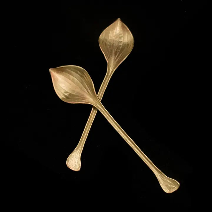 Michael Michaud: Antique Brass Hosta Spoons - Set of 2