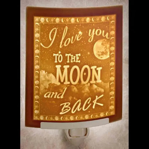 The Porcelain Garden: Love You to the Moon Curved Night Light