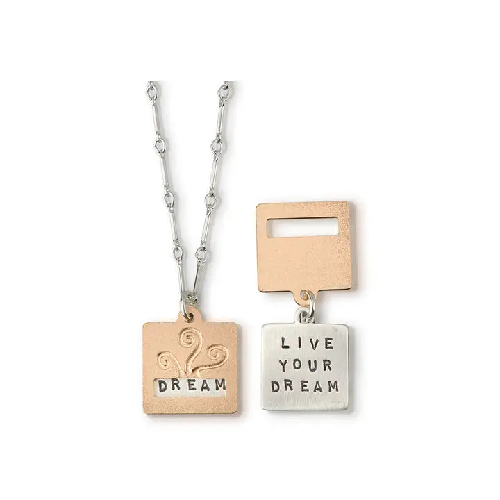 Kathy Bransfield: Pendant with Chain - Live Your Dream