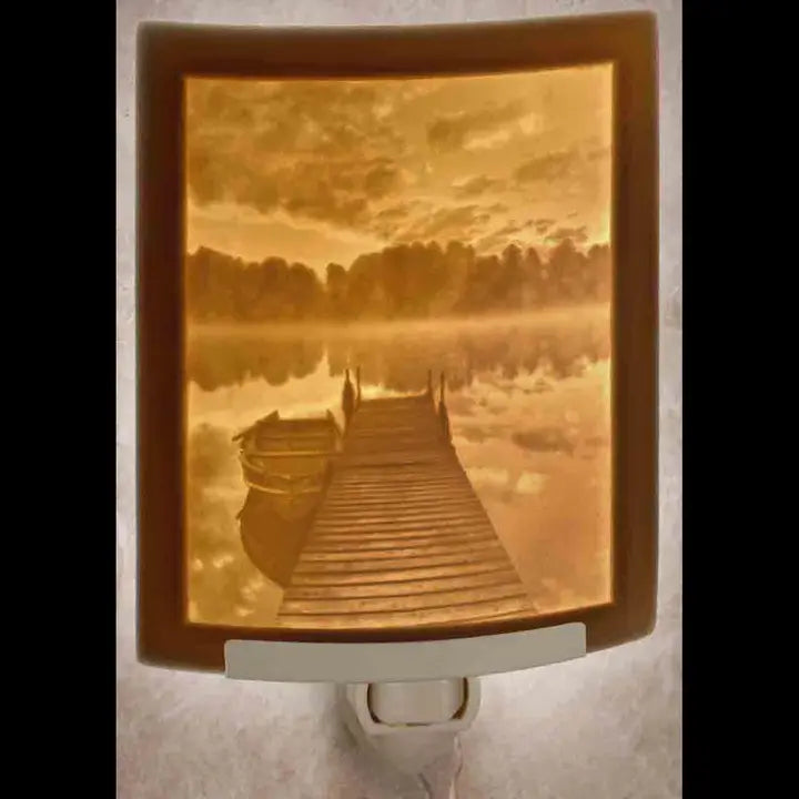 The Porcelain Garden: Pierside Morning Curved Night Light