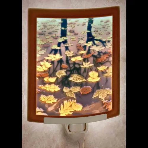 The Porcelain Garden: Still Reflections Curved Color Night Light