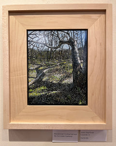 John Martinek: "Trail" framed ink on clayboard