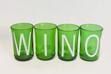 Glass, ArtTech Studios: Green "WINO" Glasses