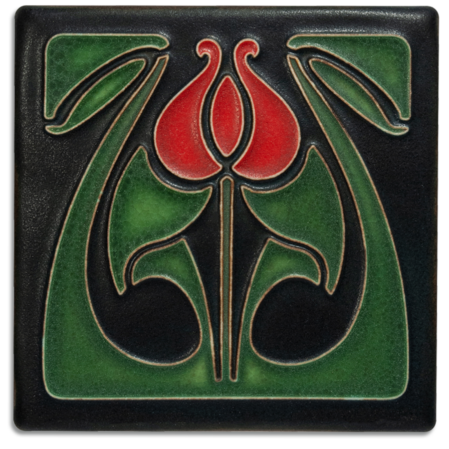 Motawi Tile: 4x4 Tulip Bud