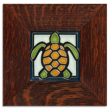 Motawi Tile: 4x4 Turtle Light Blue