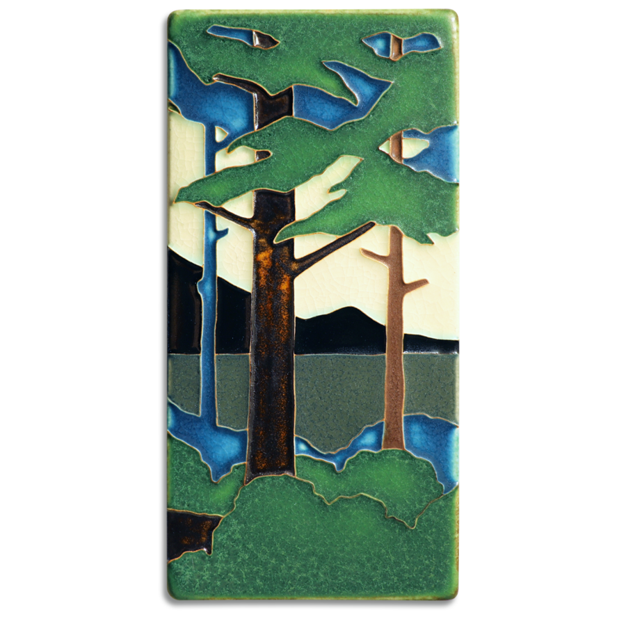 Motawi Tile: 4x8 Pine Landscape (Summer)
