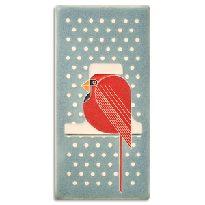 Motawi Tile: 4x8 Cool Cardinal