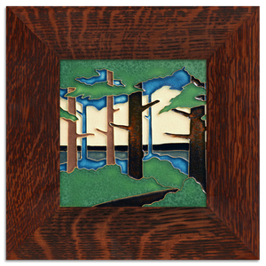 Motawi Tile: 6x6 Pine Landscape - Valley (Summer)