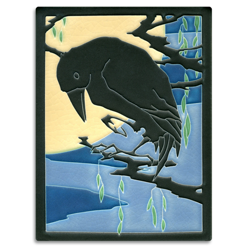 Motawi Tile: 6x8 Raven