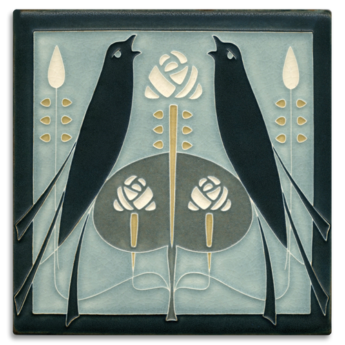 Motawi Tile: 8x8 Songbirds