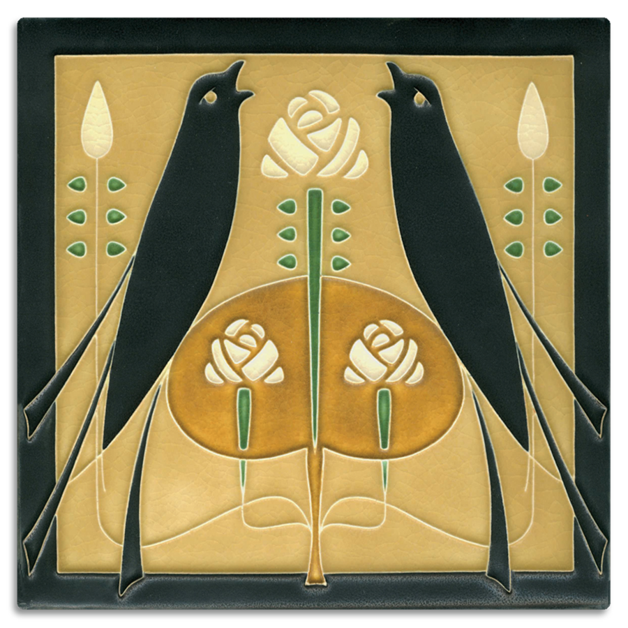 Motawi Tile: 8x8 Songbirds