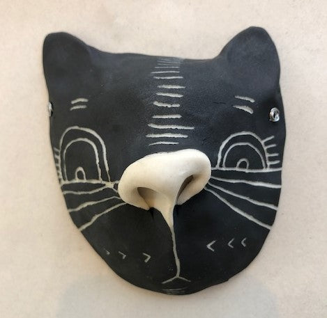 Oxide Pottery: Cat Critter Head