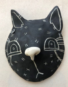 Oxide Pottery: Cat Critter Head