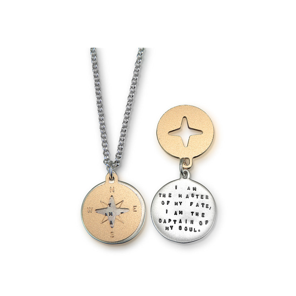 Kathy Bransfield: Pendant with Chain- Compass