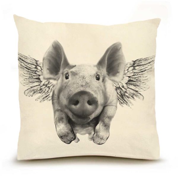Eric and Christopher: Medium Pig with Wings Pillow