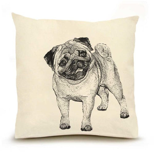 Eric & Christopher: Large Pug #2 Pillow