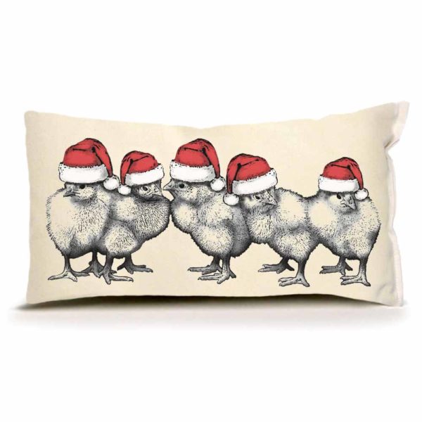 Eric & Christopher: Small Santa Chicks Pillow