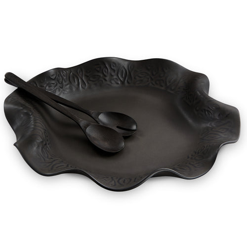 Hilborn Pottery: Platter w/ small palm servers