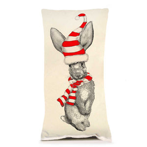 Eric & Christopher: Small Winter Bunny Pillow