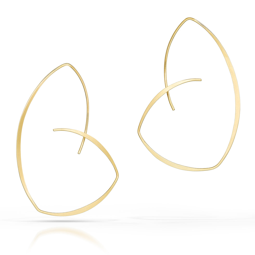 Susan Panciera: Golden Reuleaux Hoops 14k Gold Earrings