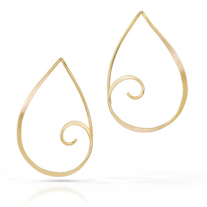 Susan Panciera: Golden Spiral 14k Gold Earrings