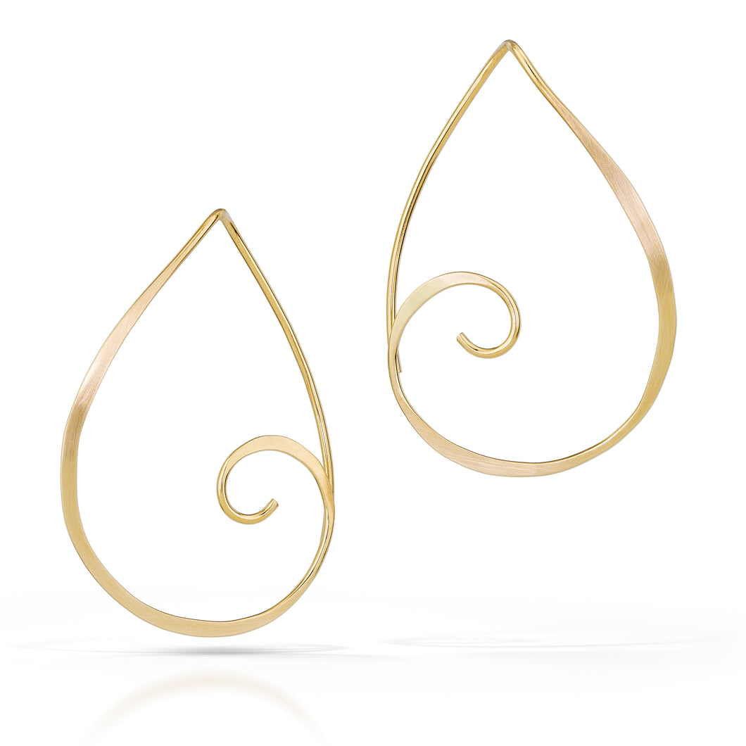 Susan Panciera: Golden Spiral 14k Gold Earrings
