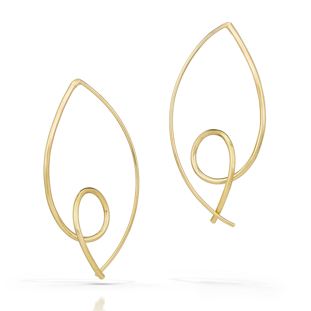 Susan Panciera: Golden Corkscrew 14k Gold Earrings