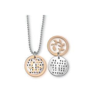 Kathy Bransfield: Pendant with Chain- Ghandi