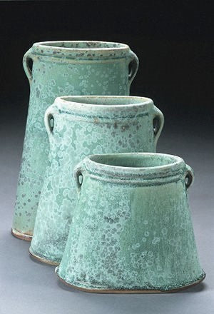 George Lowe: Medium Green Vase