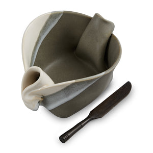 Hilborn Pottery: Pinch Pot w/ rosewood knife