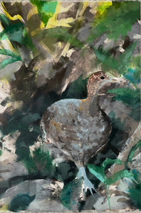 Amy Dobrian: "Great Tinamou" Monotype