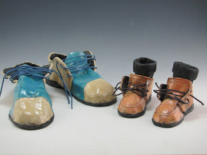 Richard Hess: Small Ceramic Shoes with Socks