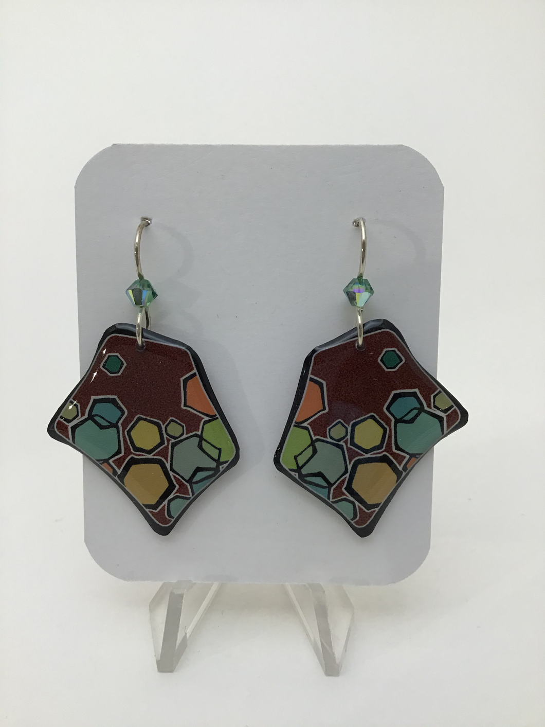 Karon Killian: Hexagon Multi Color Earrings