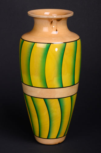 Steve Sinner & Joe Meirhaeghe: Maple Split Louvers Yellow Green Vessel 298