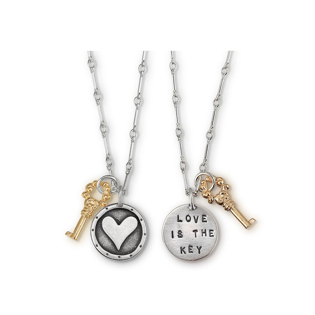 Kathy Bransfield: Pendant with Chain- Love is the Key