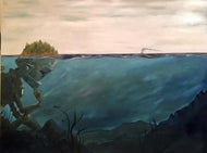 Lauren Briere - Robots In Rowboats: "Atlantic Island Bot" Print
