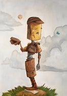 Lauren Briere - Robots In Rowboats: "Baseball Bot" Print