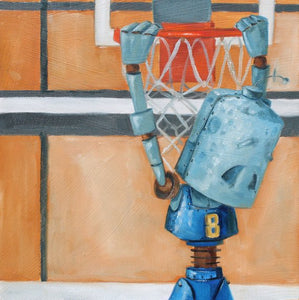 Lauren Briere - Robots In Rowboats: "Basketball Bot" Print